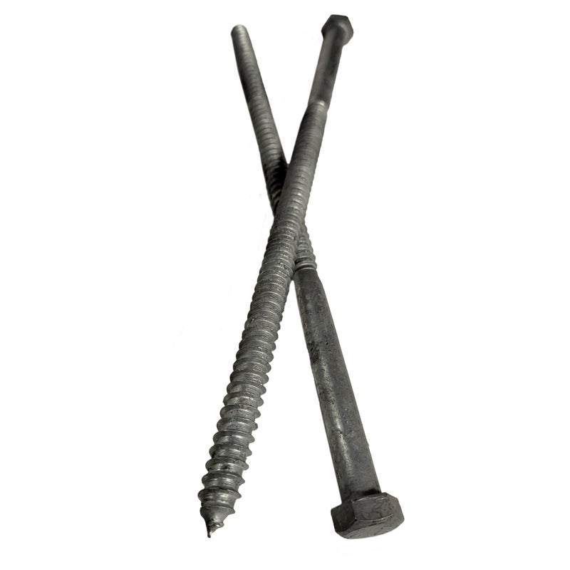 Decorex Hardware 1/2" x 12" Lag Bolt Screws â€“ HDG Hot Dip Galvanized Hex Head Structural Lag Screws | Extra-Long A307 Timber Bolts for Exterior Wood Construction | 10pcs Box - Image 4